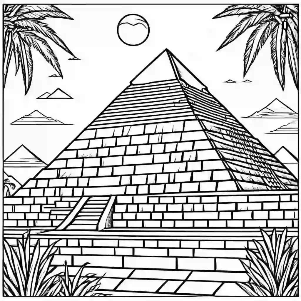 Pyramids of Giza coloring pages